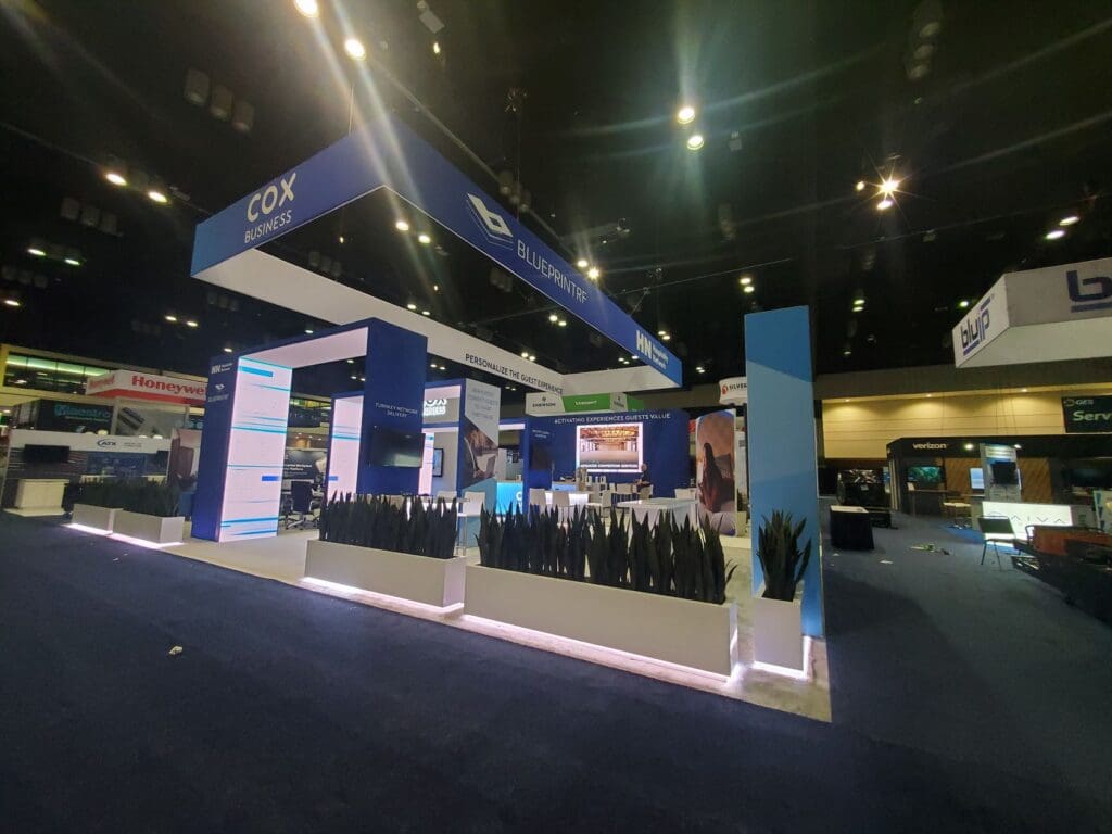 TST provides exhibitor AV production technology, staffing, and onsite support at the HITEC trade show and conference.
